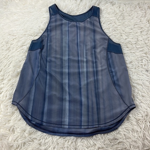 🔥$SALE$🔥 Lululemon Sculpt Tank Brushed Spray Dye White Code Blue - Picture 1 of 3